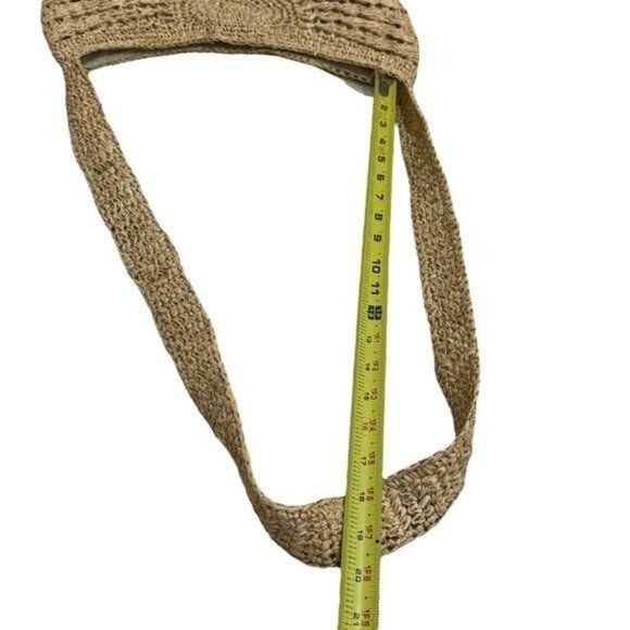 Ale by Alessandra Rafia Straw Medium Size Purse Long Strap Coastal Boho Resort - Picture 9 of 9
